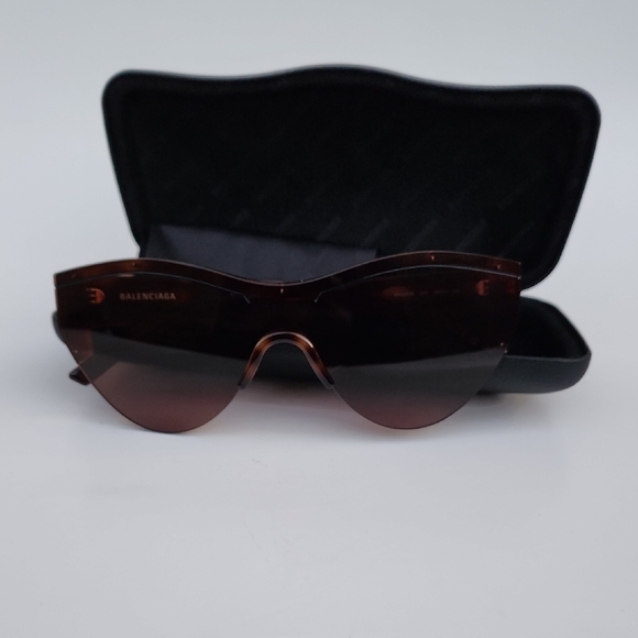 NWOT BALENCIAGA BB0004S 007 HAVANA BROWN UNISEX SUNGLASSES - Picture 3 of 16